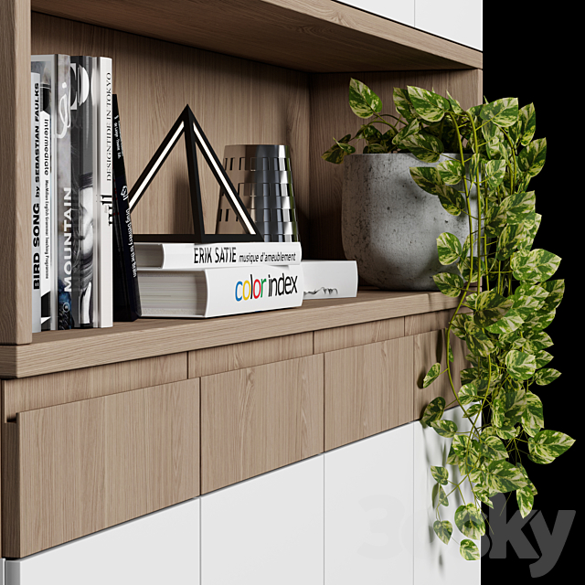 Cabinet with shelves 63 3ds Max - thumbnail 2