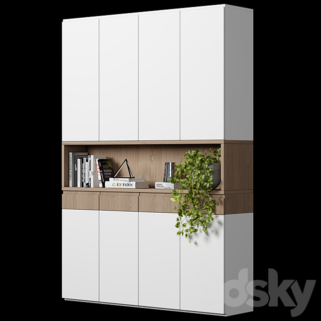 Cabinet with shelves 63 3ds Max - thumbnail 3