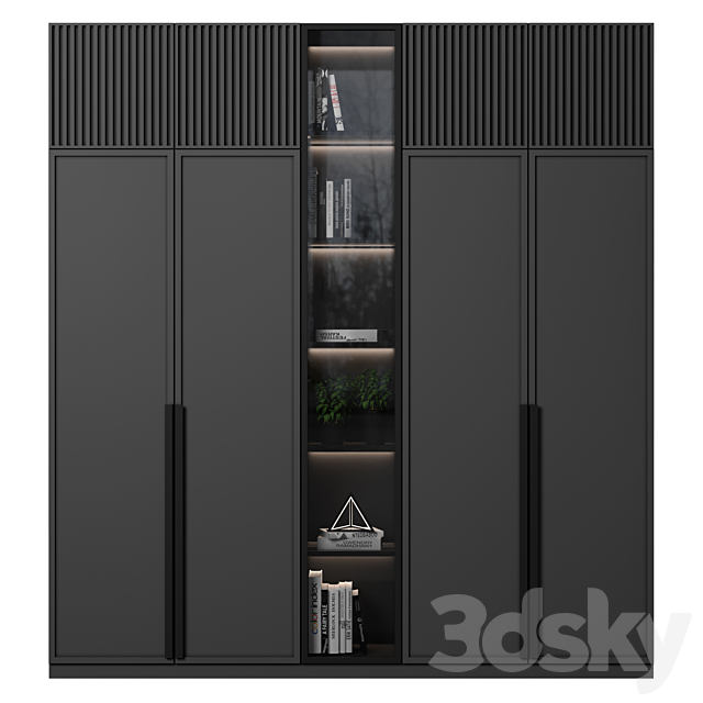 Cabinet with shelves 67 3ds Max - thumbnail 1