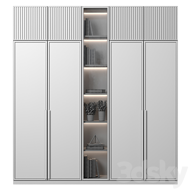 Cabinet with shelves 67 3ds Max - thumbnail 3