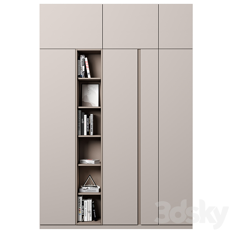 Cabinet with shelves 73 3DS Max Model - thumbnail 1