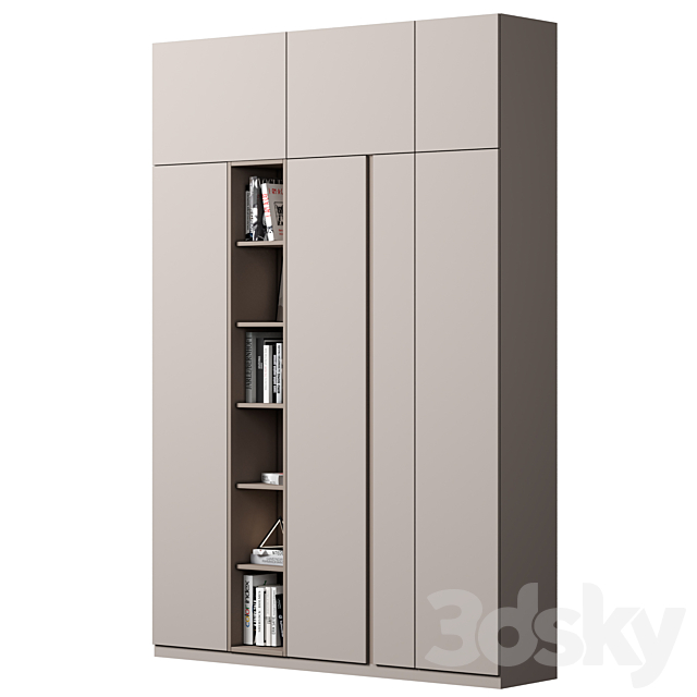 Cabinet with shelves 73 3DS Max Model - thumbnail 2