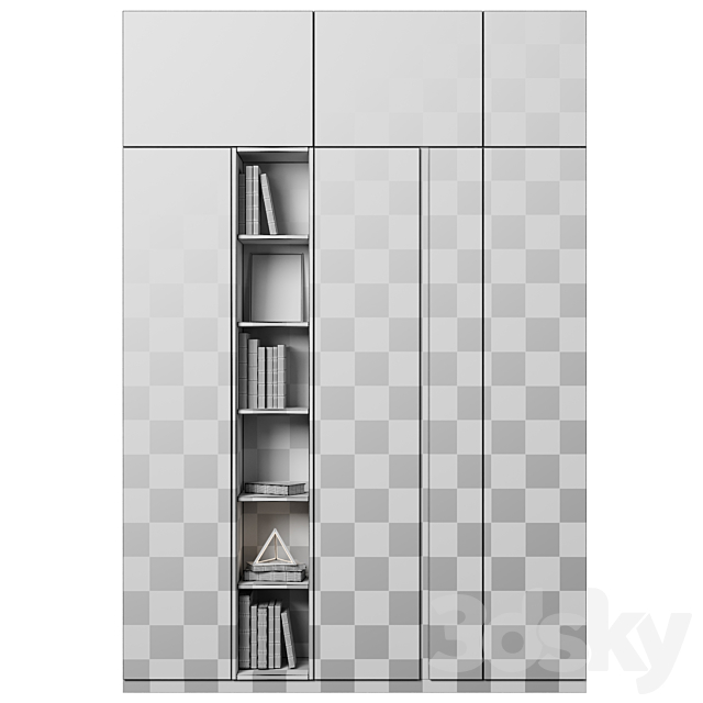 Cabinet with shelves 73 3DS Max Model - thumbnail 3