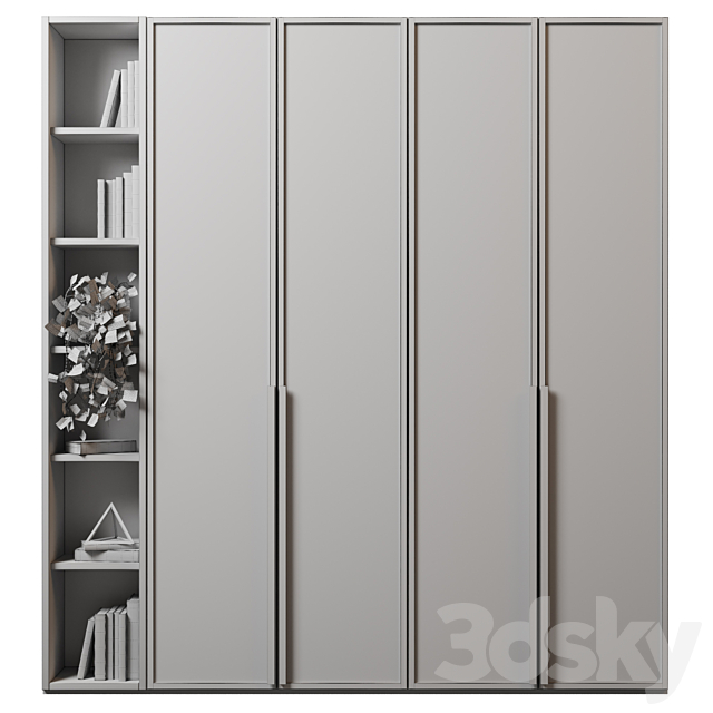 Cabinet with shelves 87 3ds Max - thumbnail 3