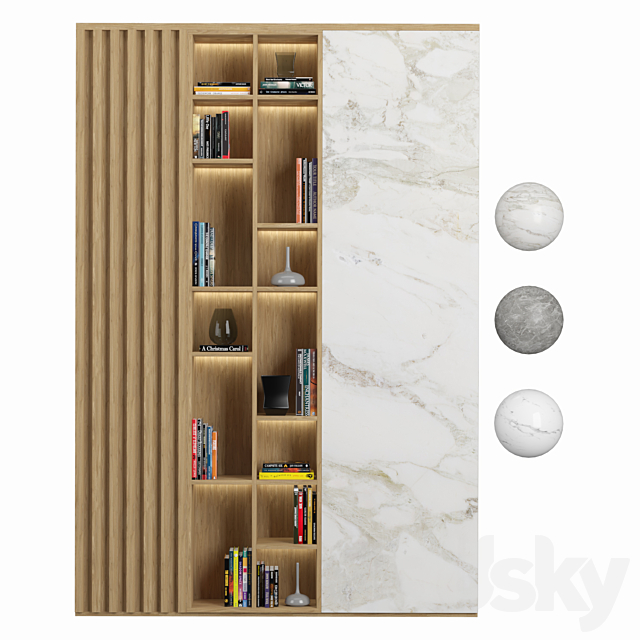 Cabinet with shelves02 3ds Max - thumbnail 1