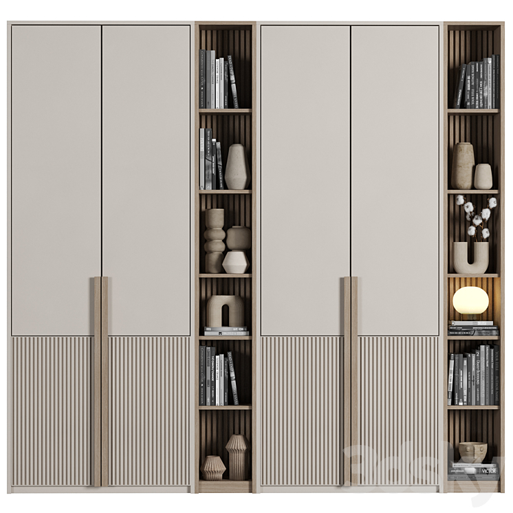 Cabinet with shelves_050 3DS Max Model - thumbnail 1