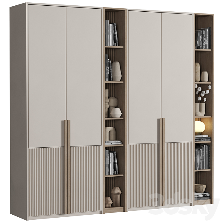 Cabinet with shelves_050 3DS Max Model - thumbnail 2