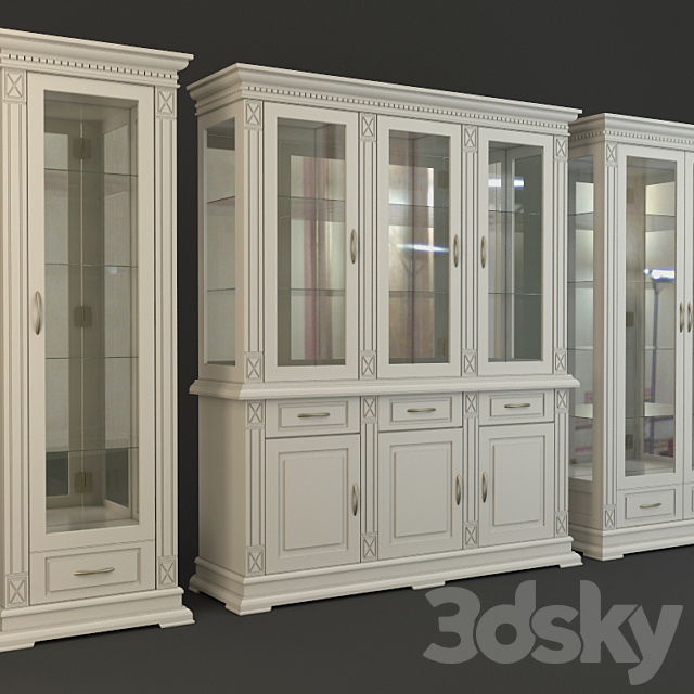 Cabinet with showcase 3DSMax File - thumbnail 1