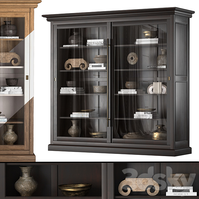 CABINET WITH SLIDING DOORS 61460863 BLK 3DSMax File - thumbnail 1