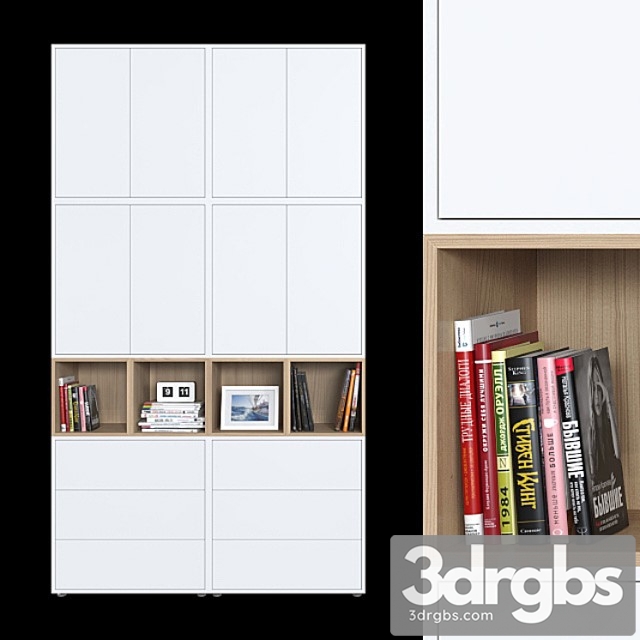 Cabinets ikea eket 2 (6 color options). 3dsmax Download - thumbnail 1