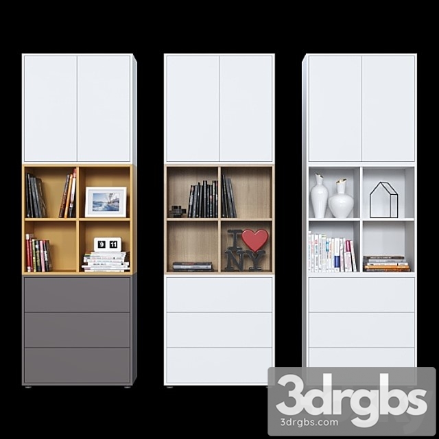 Cabinets ikea eket (6 color options). 3dsmax Download - thumbnail 1