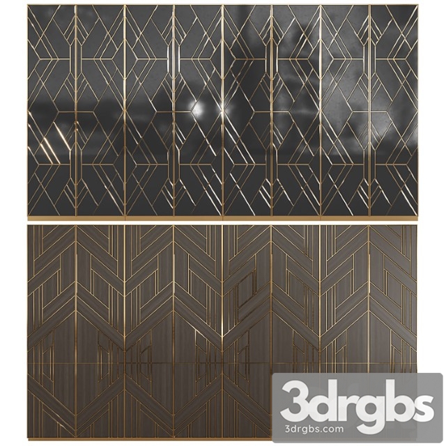 Cabinets in the style of art deco 03 3dsmax Download - thumbnail 1