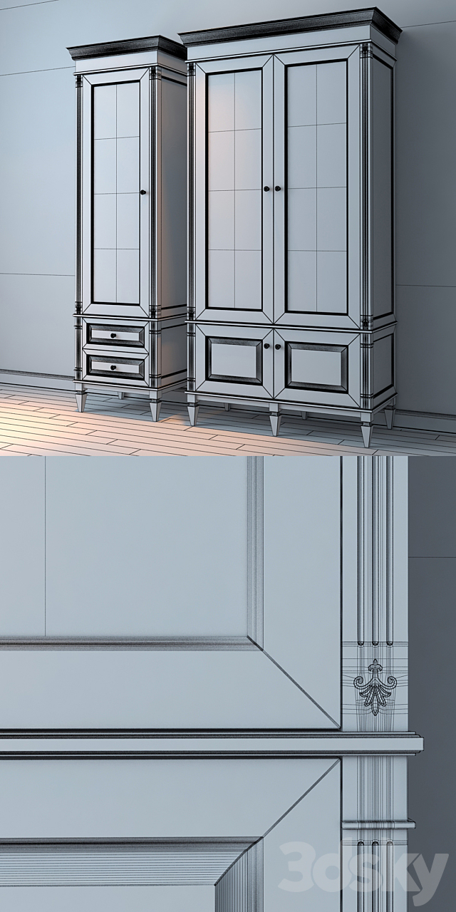 Cara Hardwood New Cabinets 3DSMax File - thumbnail 3