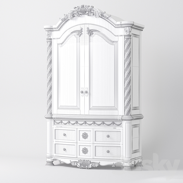 Carved cabinet 3DSMax File - thumbnail 3