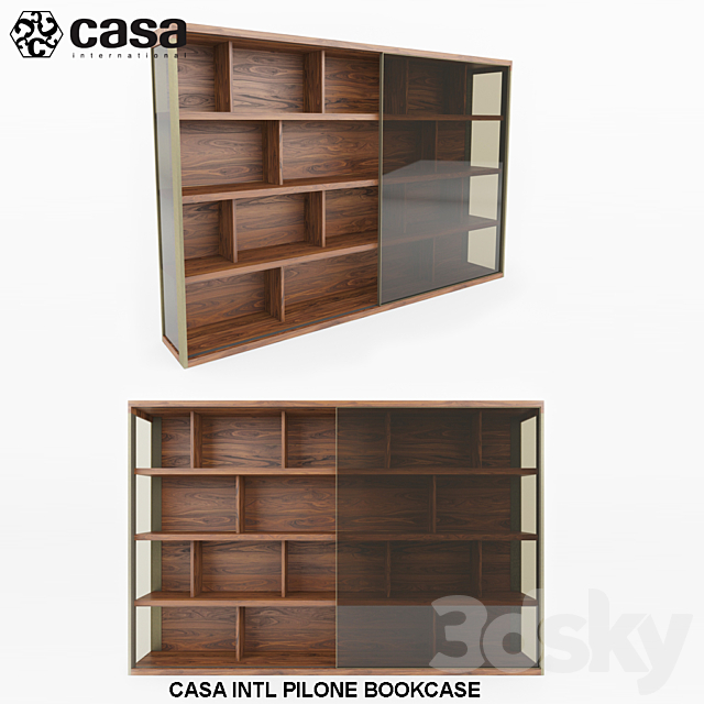 Casa Intl Pilone Bookcase 3ds Max - thumbnail 1