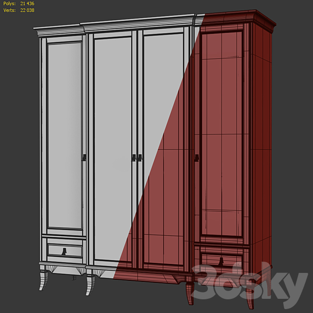 Case for clothes oar Thelma Gomeldrev. Wardrobe 3ds Max - thumbnail 3