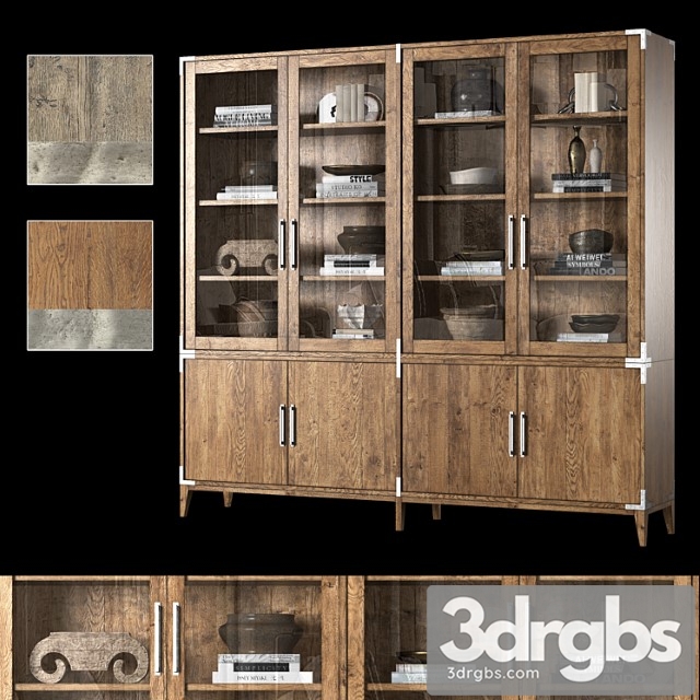 Cayden campaign 4-door glass sideboard & hutch 3dsmax Download - thumbnail 1