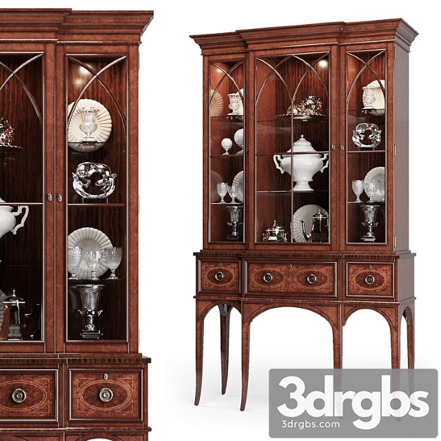 Century – wellington court breakfront display cabinet 30h-423 3dsmax Download - thumbnail 1