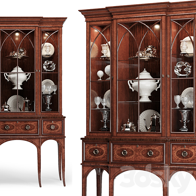 Century – Wellington Court Breakfront Display Cabinet 30H-423 3DSMax File - thumbnail 2