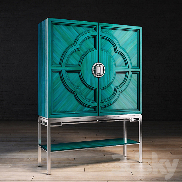 Chin Hua Lotus Bar Cabinet 3DS Max Model - thumbnail 1