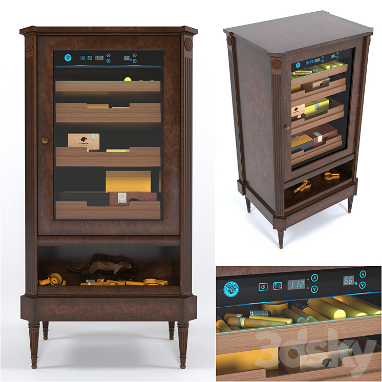 Cigar cabinet 3DS Max - thumbnail 1