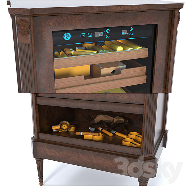 Cigar cabinet 3DSMax File - thumbnail 2