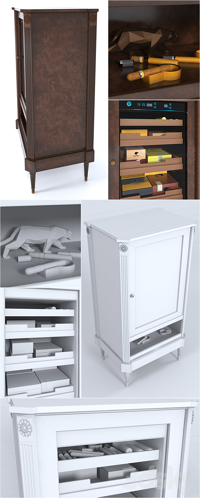 Cigar cabinet 3DSMax File - thumbnail 3