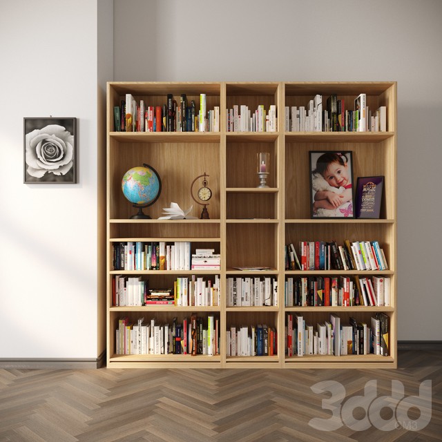 Classic Book Shelf YK2 3DS Max - thumbnail 3