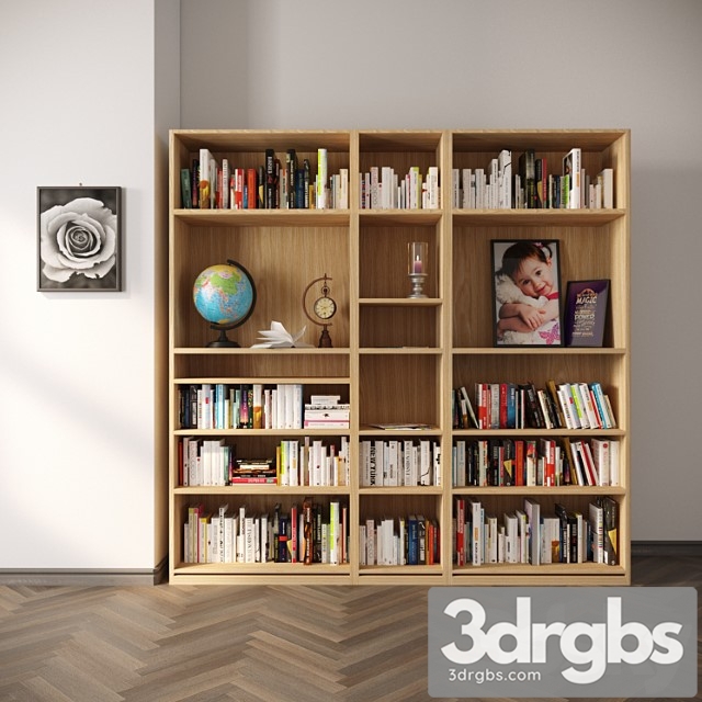 Classic book shelf yk2 3dsmax Download - thumbnail 1