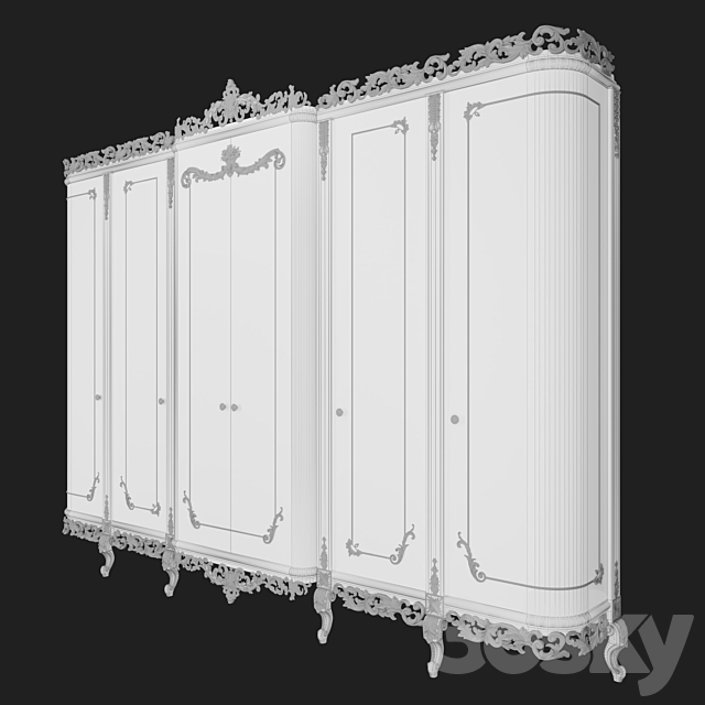 Classic style wardrobe 3DSMax File - thumbnail 5