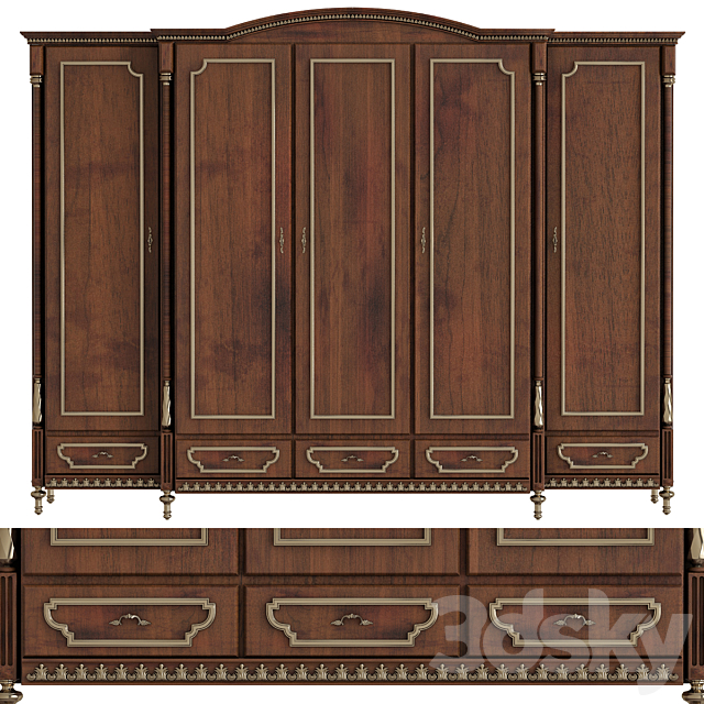 Classic wardrobes 3ds Max - thumbnail 1