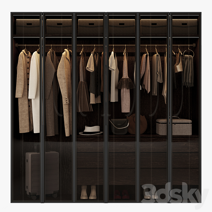 Closed wardrobe 3DS Max Model - thumbnail 2