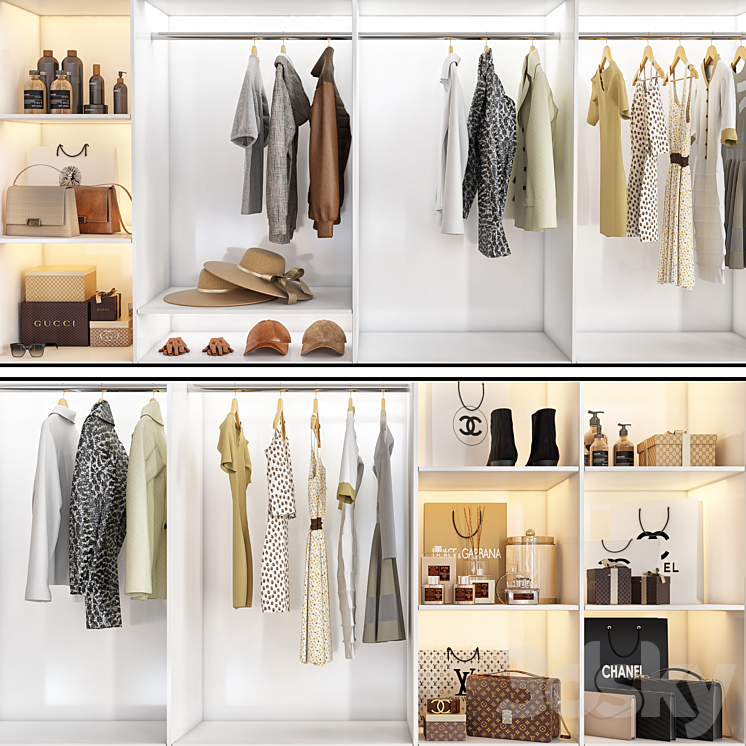 closet 101 3DS Max Model - thumbnail 2