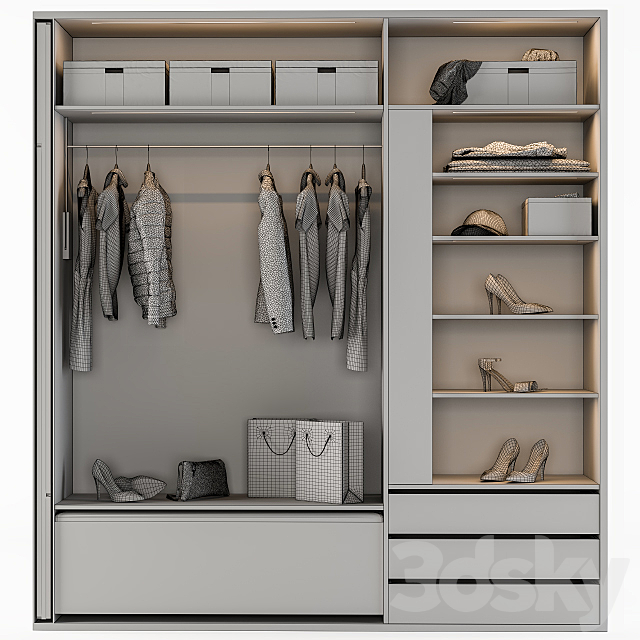 Cloth wardrobe 3ds Max - thumbnail 3