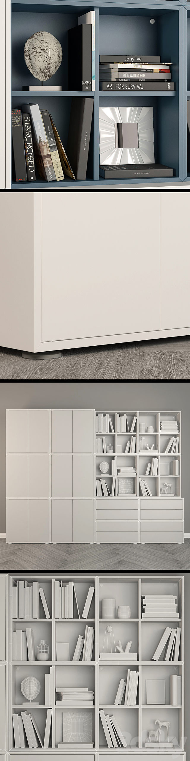 Combination of cabinets with adjustable legs Ikea. 3DSMax File - thumbnail 3