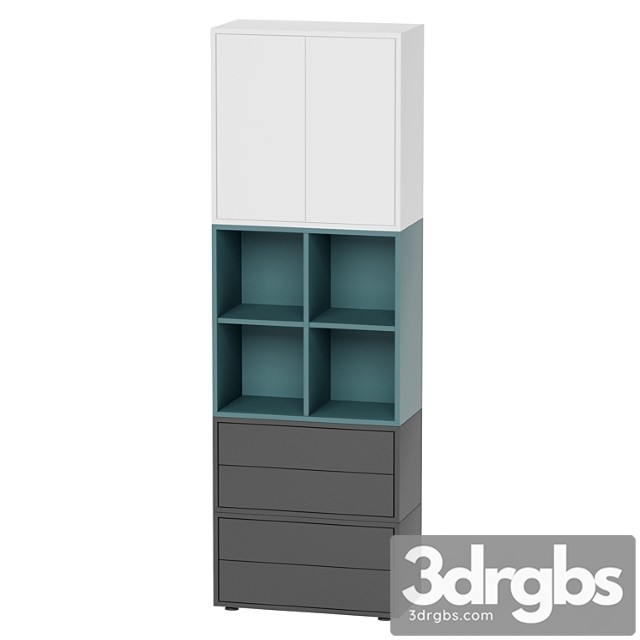 Combined cabinet with legs 70x35x212 cm eket - thumbnail 1