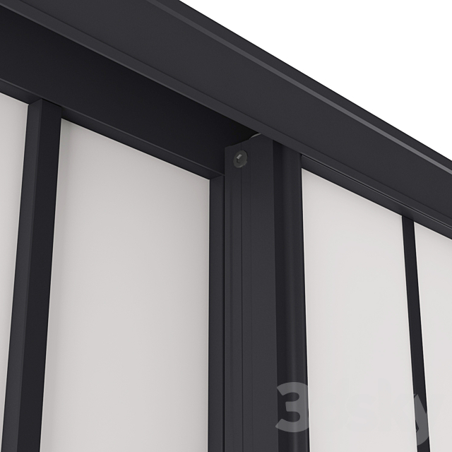 Compartment doors in narrow profile MODUS 3DS Max Model - thumbnail 4