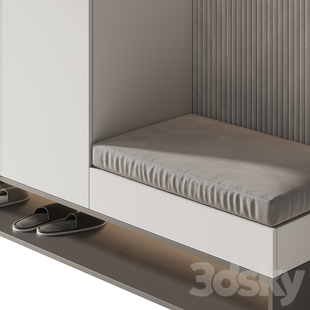 Composition of furniture in the hallway with filling 03 3ds Max - thumbnail 3