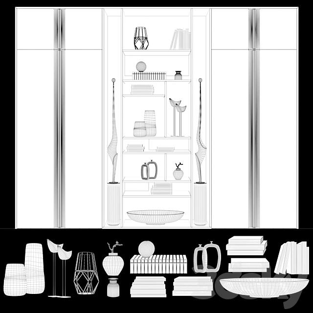 Contemporary wardrobe 03 3DSMax File - thumbnail 2