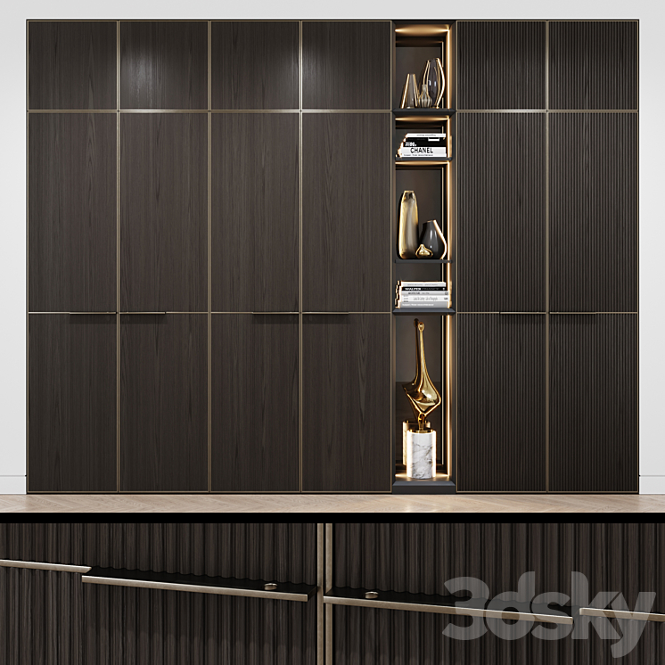 Contemporary wardrobe 04 3DS Max - thumbnail 1