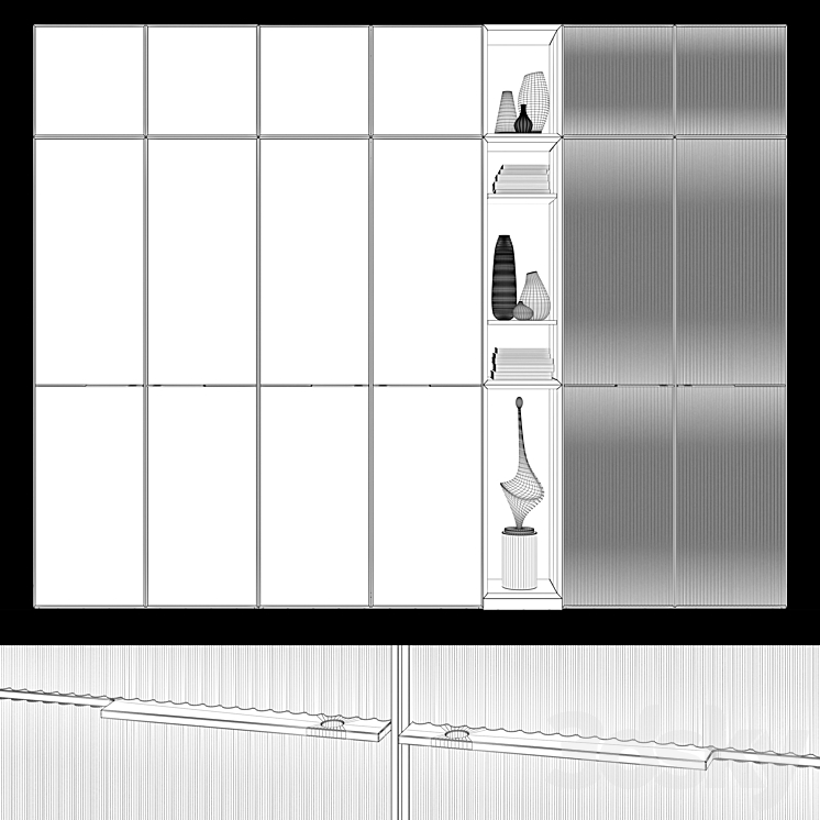 Contemporary wardrobe 04 3DS Max - thumbnail 2