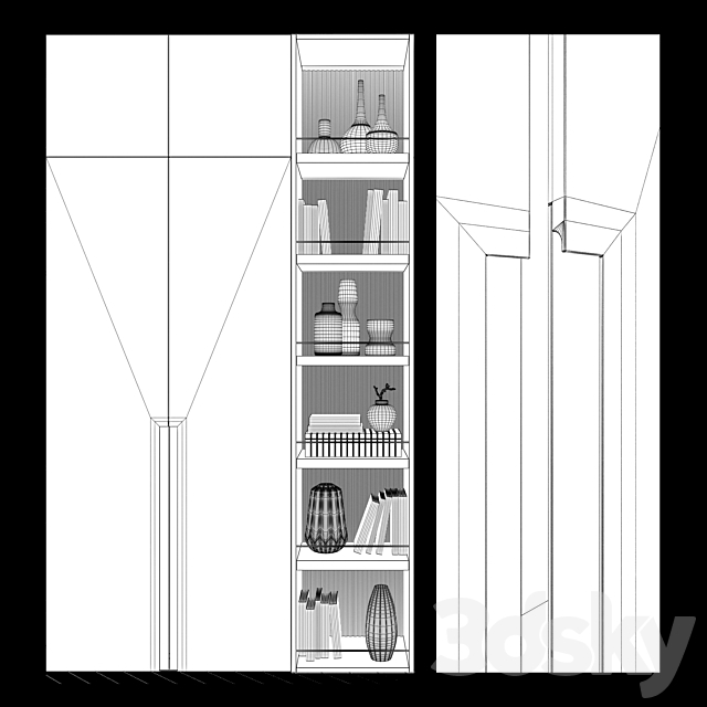 Contemporary wardrobe 10 3DSMax File - thumbnail 3