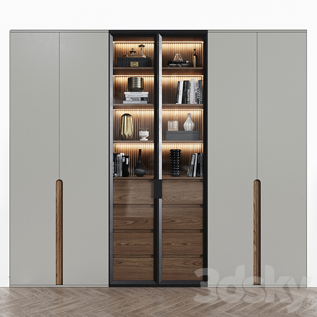 Contemporary wardrobe 15 3ds Max - thumbnail 1