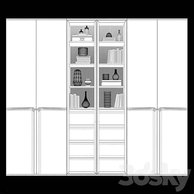 Contemporary wardrobe 15 3ds Max - thumbnail 2