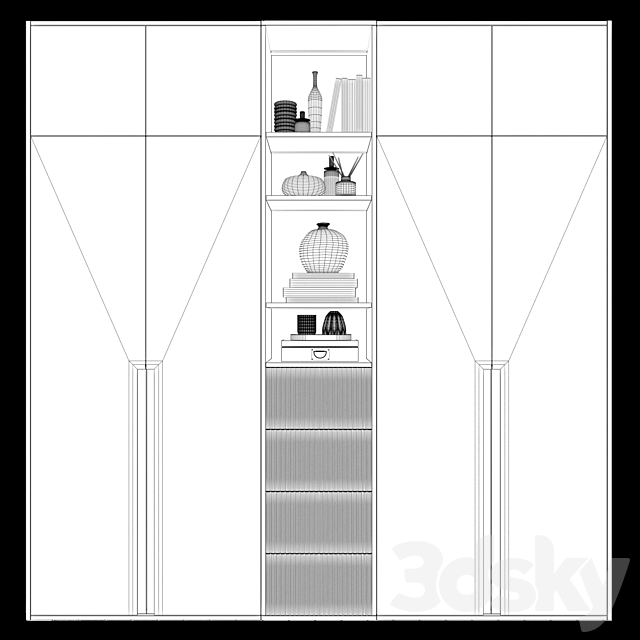 Contemporary wardrobe 18 3DSMax File - thumbnail 4