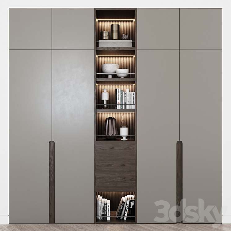 Contemporary wardrobes 05 3DS Max - thumbnail 1