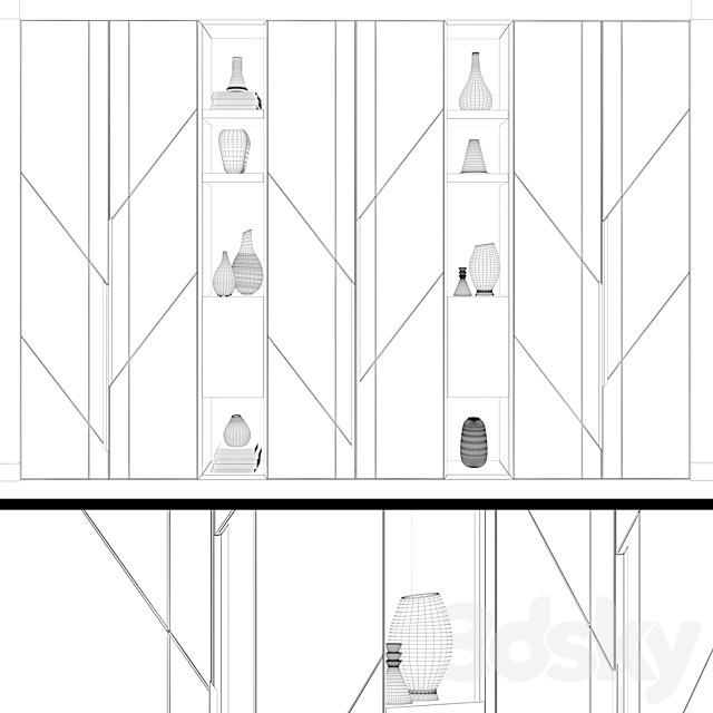 Contemporary wardrobes 07 3DS Max Model - thumbnail 2