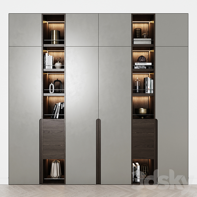 Contemporary wardrobes 32 3DS Max - thumbnail 1