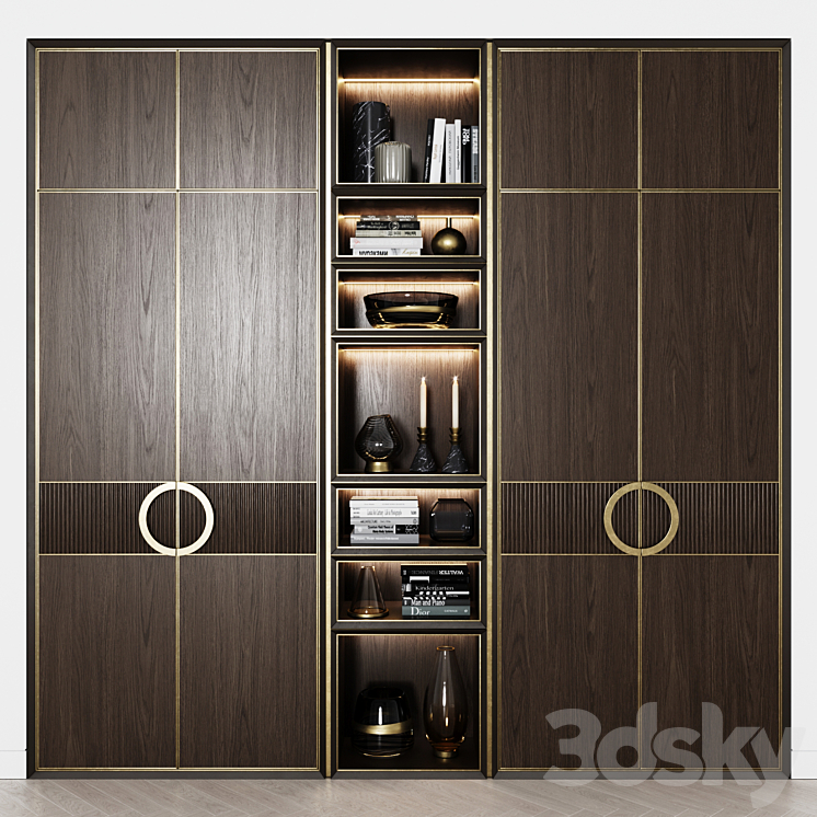 Contemporary wardrobes 34 3DS Max Model - thumbnail 1