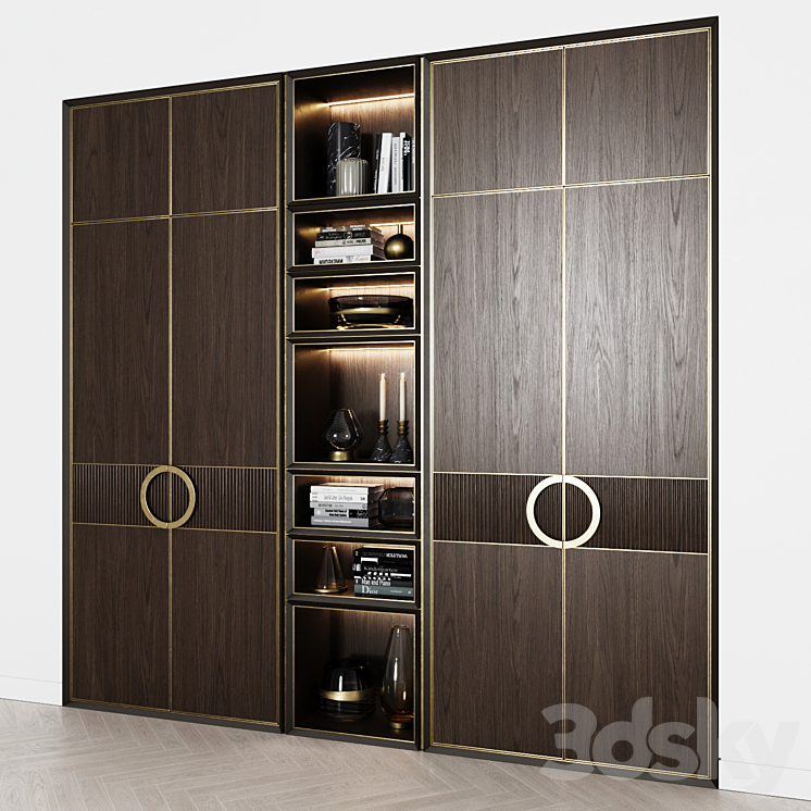 Contemporary wardrobes 34 3DS Max Model - thumbnail 2